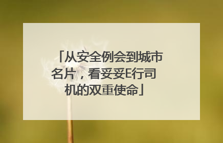 从安全例会到城市名片，看妥妥E行司机的双重使命