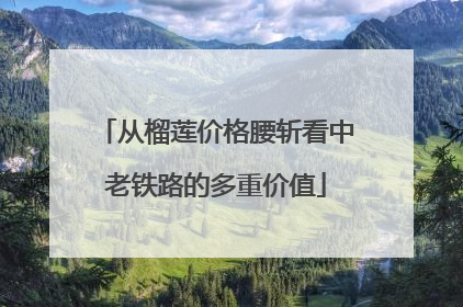 从榴莲价格腰斩看中老铁路的多重价值