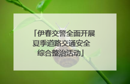 伊春交警全面开展 夏季道路交通安全综合整治活动