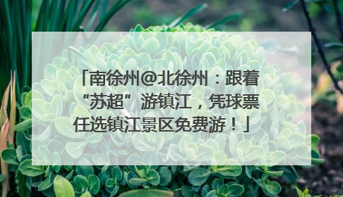 南徐州@北徐州：跟着“苏超”游镇江，凭球票任选镇江景区免费游！