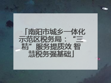南阳市城乡一体化示范区税务局：“三精”服务提质效 智慧税务强基础