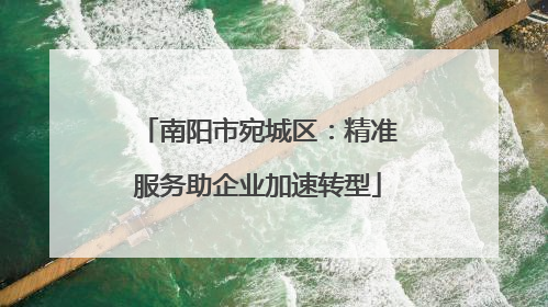南阳市宛城区：精准服务助企业加速转型