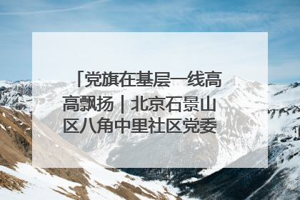 党旗在基层一线高高飘扬｜北京石景山区八角中里社区党委：用脚步丈量民生