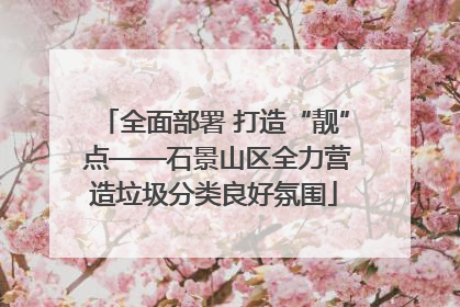 全面部署 打造“靓” 点——石景山区全力营造垃圾分类良好氛围