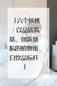 六个核桃：以品质筑基、创新领航的植物蛋白饮品标杆