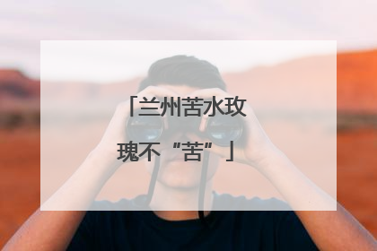 兰州苦水玫瑰不“苦”