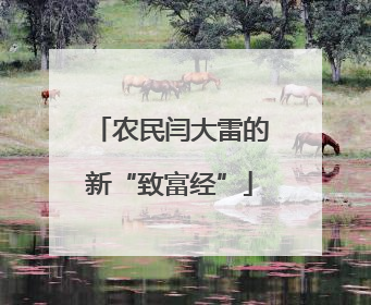 农民闫大雷的新“致富经”