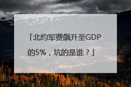 北约军费飙升至GDP的5%，坑的是谁？