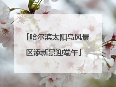 哈尔滨太阳岛风景区添新景迎端午