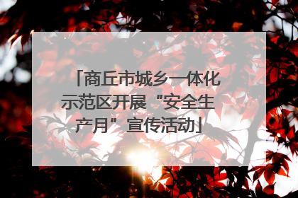 商丘市城乡一体化示范区开展“安全生产月”宣传活动