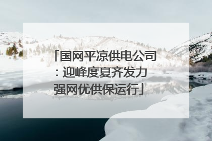 国网平凉供电公司：迎峰度夏齐发力 强网优供保运行