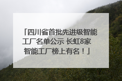 四川省首批先进级智能工厂名单公示 长虹8家智能工厂榜上有名！