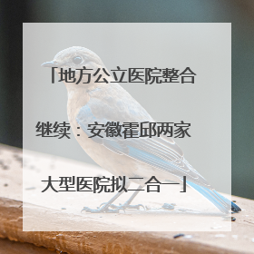 地方公立医院整合继续：安徽霍邱两家大型医院拟二合一