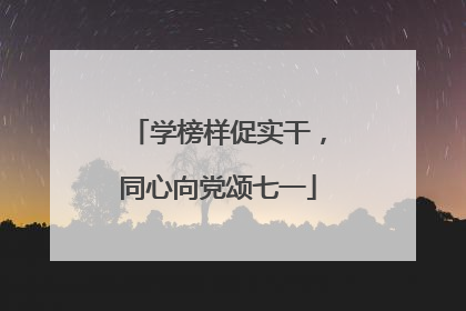 学榜样促实干，同心向党颂七一