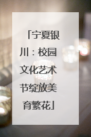 宁夏银川：校园文化艺术节绽放美育繁花
