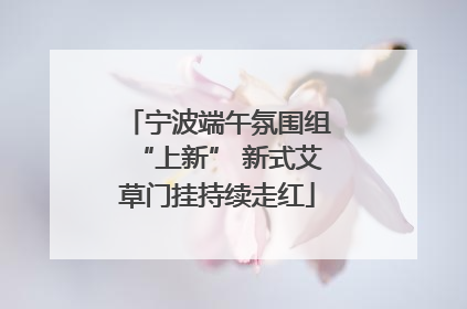 宁波端午氛围组“上新” 新式艾草门挂持续走红
