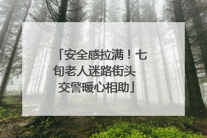 安全感拉满！七旬老人迷路街头 交警暖心相助