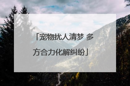 宠物扰人清梦 多方合力化解纠纷