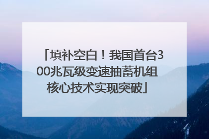 填补空白！我国首台300兆瓦级变速抽蓄机组核心技术实现突破