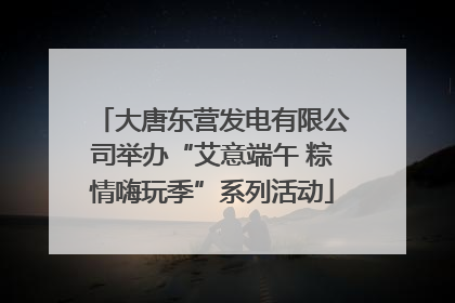 大唐东营发电有限公司举办“艾意端午 粽情嗨玩季”系列活动