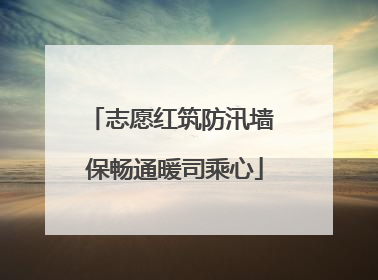 志愿红筑防汛墙 保畅通暖司乘心