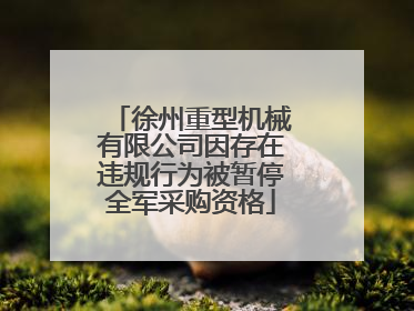 徐州重型机械有限公司因存在违规行为被暂停全军采购资格