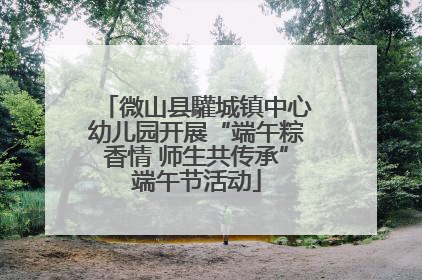 微山县驩城镇中心幼儿园开展“端午粽香情 师生共传承”端午节活动