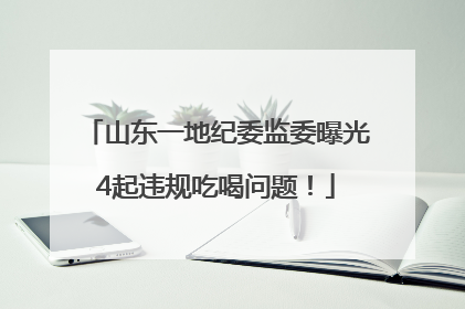 山东一地纪委监委曝光4起违规吃喝问题！