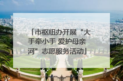 市枢纽办开展“大手牵小手 爱护母亲河”志愿服务活动