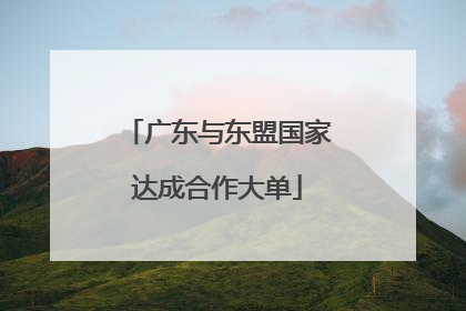 广东与东盟国家达成合作大单