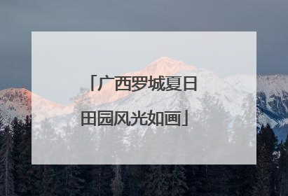 广西罗城夏日田园风光如画
