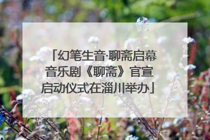 幻笔生音·聊斋启幕 音乐剧《聊斋》官宣启动仪式在淄川举办