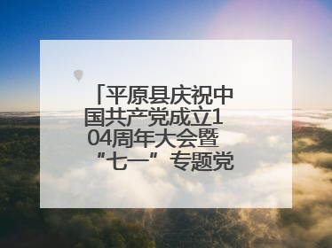 平原县庆祝中国共产党成立104周年大会暨“七一”专题党课报告会召开
