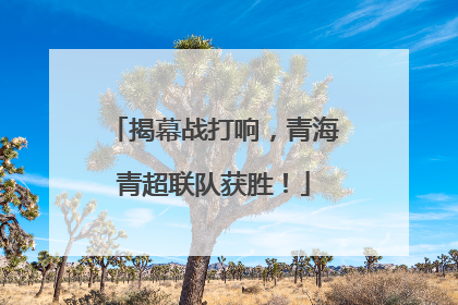 揭幕战打响，青海青超联队获胜！