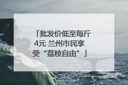 批发价低至每斤4元 兰州市民享受“荔枝自由”