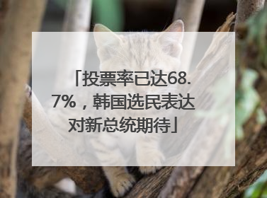 投票率已达68.7%，韩国选民表达对新总统期待