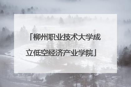 柳州职业技术大学成立低空经济产业学院