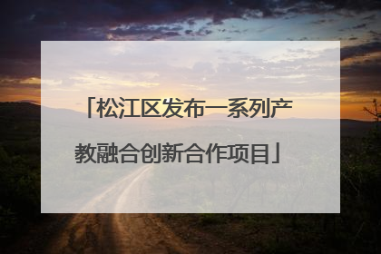 松江区发布一系列产教融合创新合作项目