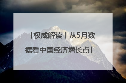 权威解读丨从5月数据看中国经济增长点