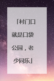 村门口就是口袋公园，老少同乐