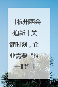 杭州两会·追新丨关键时刻，企业需要“拉一把”