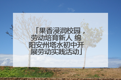 果香浸润校园，劳动培育新人 绵阳安州塔水初中开展劳动实践活动