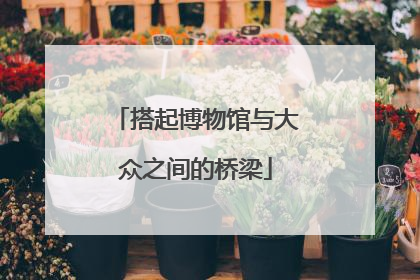 搭起博物馆与大众之间的桥梁