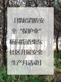 撑起消防安全“保护伞”杨园街道柴东社区开展安全生产月活动
