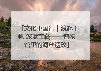 文化中国行｜浪起千帆 深蓝宝藏——博物馆里的海丝遗珍