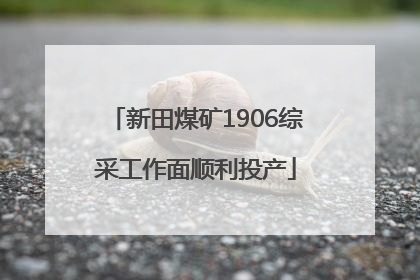 新田煤矿1906综采工作面顺利投产