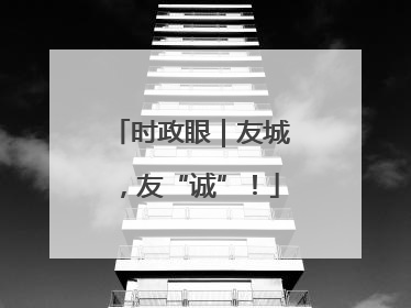 时政眼｜友城，友“诚”！