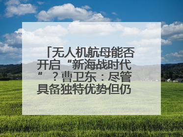 无人机航母能否开启“新海战时代”？曹卫东：尽管具备独特优势但仍无法与传统航母相提并论