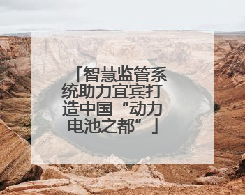 智慧监管系统助力宜宾打造中国“动力电池之都”