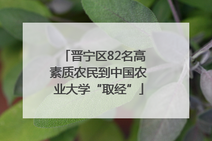 晋宁区82名高素质农民到中国农业大学“取经”